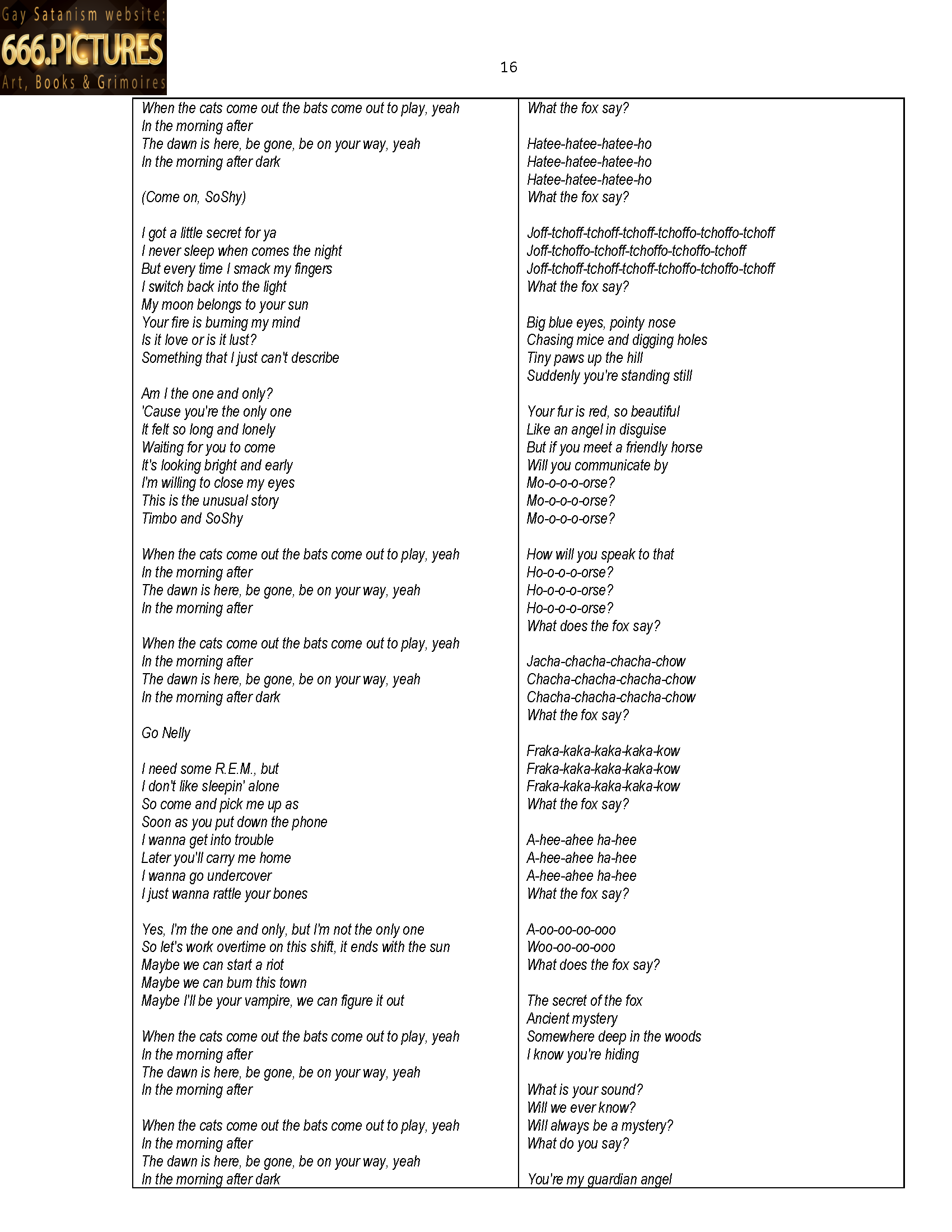 Musical Almanac of Gay Satanism SatanSongs No. 1: Lyrics + posters. An album of Satanic music videos (№1-100) for the immersion in the spirituality of Satan. High quality PDF E-book - Image 13