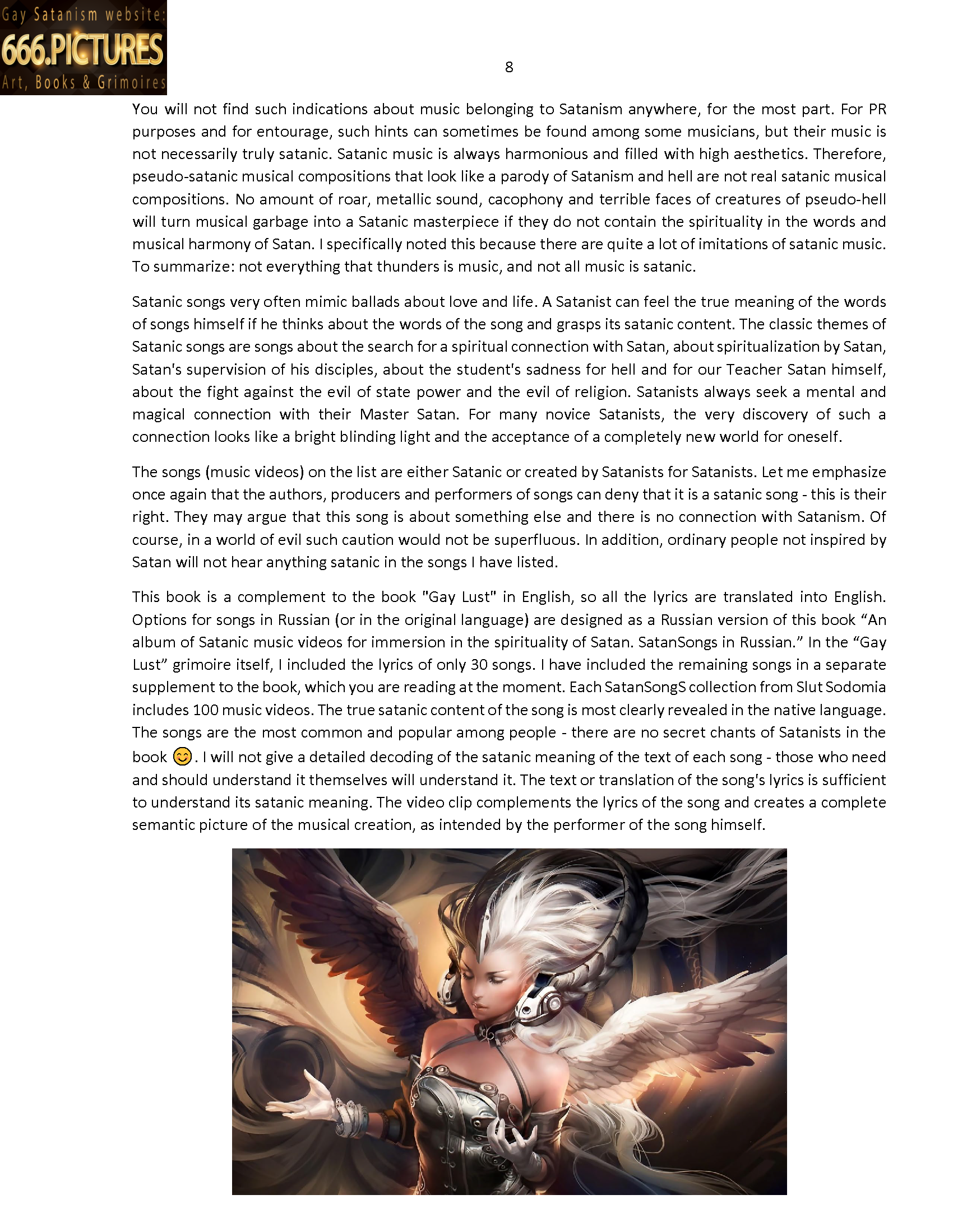 Musical Almanac of Gay Satanism SatanSongs No. 1: Lyrics + posters. An album of Satanic music videos (№1-100) for the immersion in the spirituality of Satan. High quality PDF E-book - Image 9