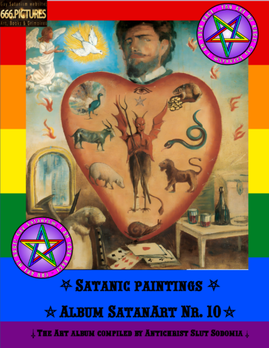 Collection SatanArt No. 10 Album theme: Satan and Hell from Christianity. Old times satanic engravings
