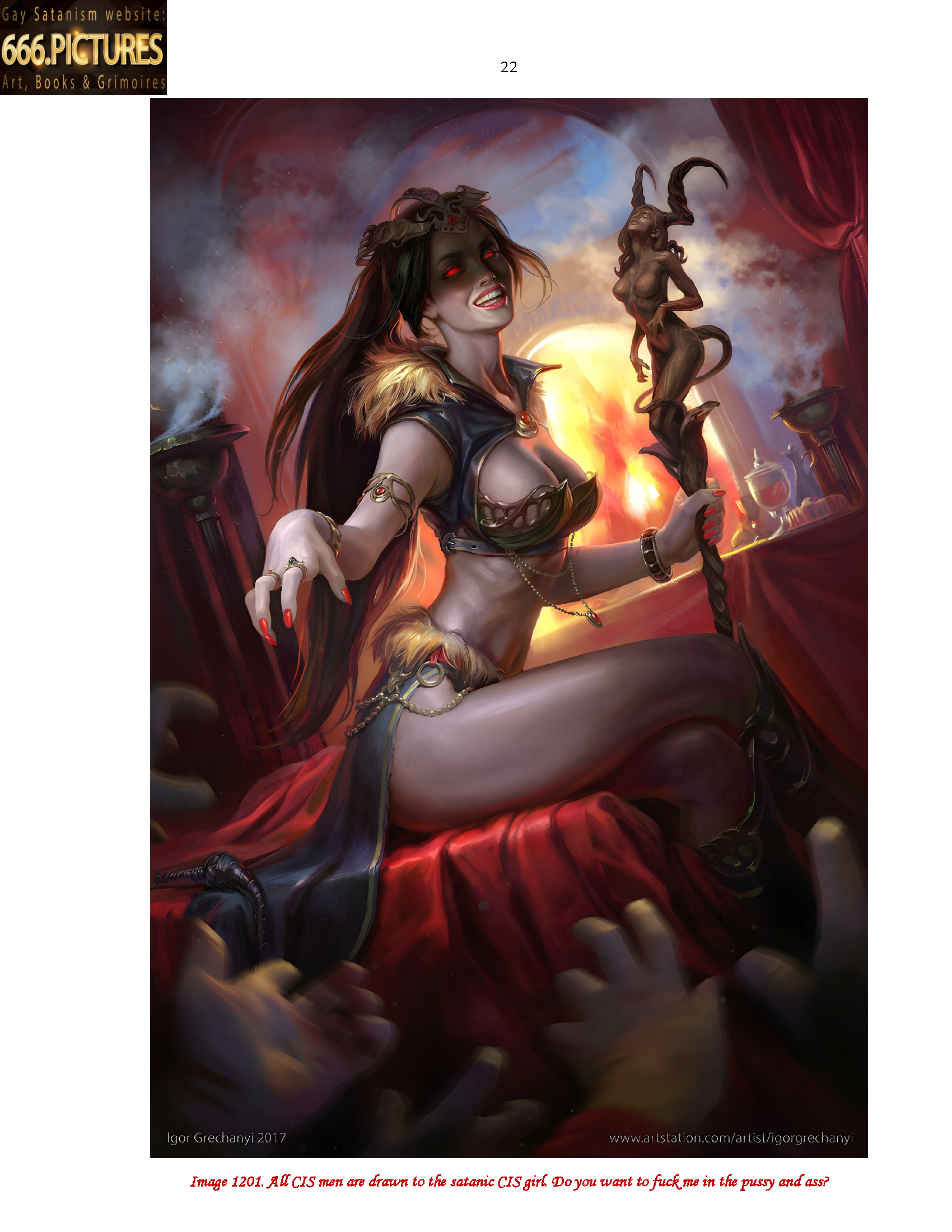 Almanac of the Gay Satanism’s art SatanArt Nr. 13: Beautiful Satanic CIS Women and CIS Girls in Erotic Art of Gay Satanism. Volume 1. Sexual edition. PDF high quality e-Book - Image 12