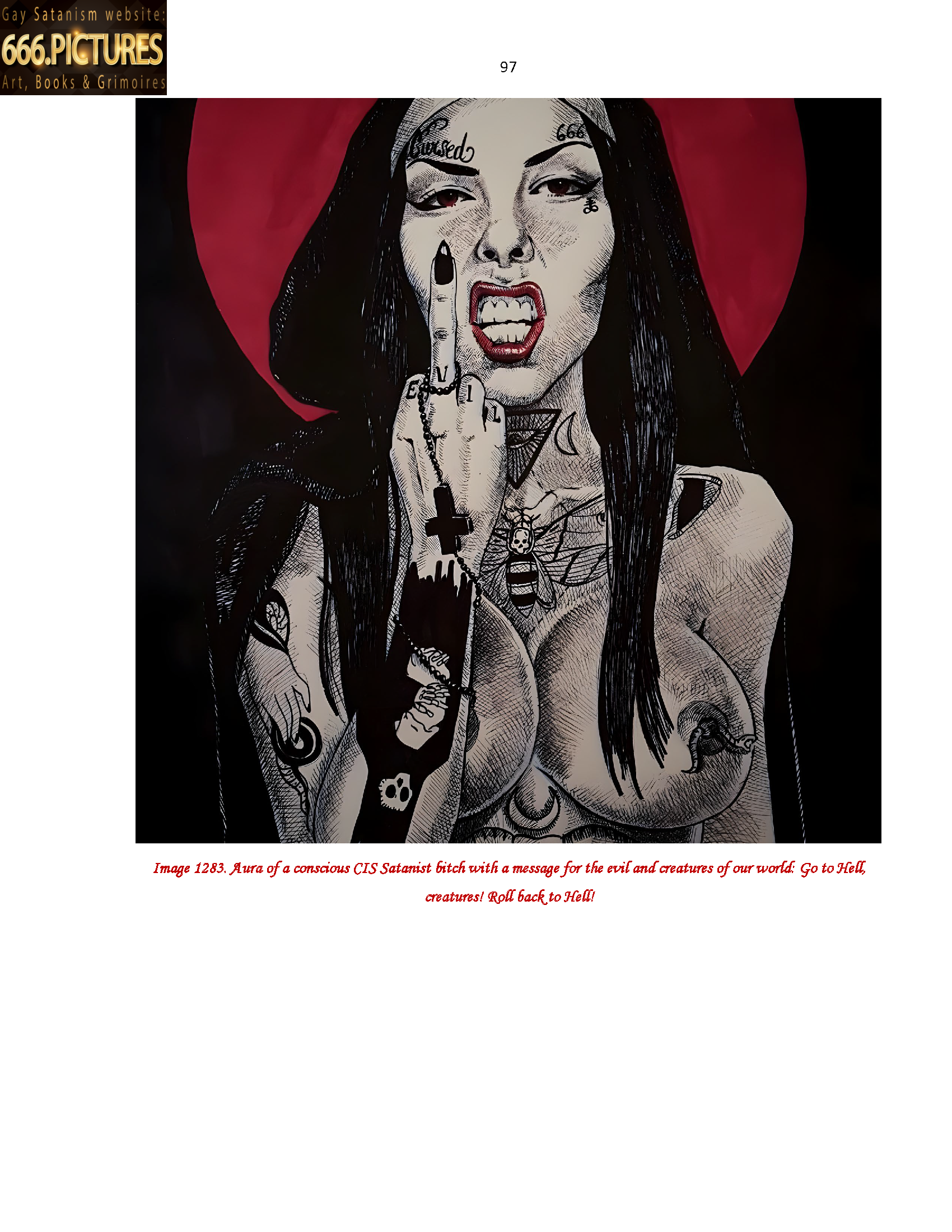 Almanac of the Gay Satanism’s art SatanArt Nr. 13: Beautiful Satanic CIS Women and CIS Girls in Erotic Art of Gay Satanism. Volume 1. Sexual edition. PDF high quality e-Book - Image 18