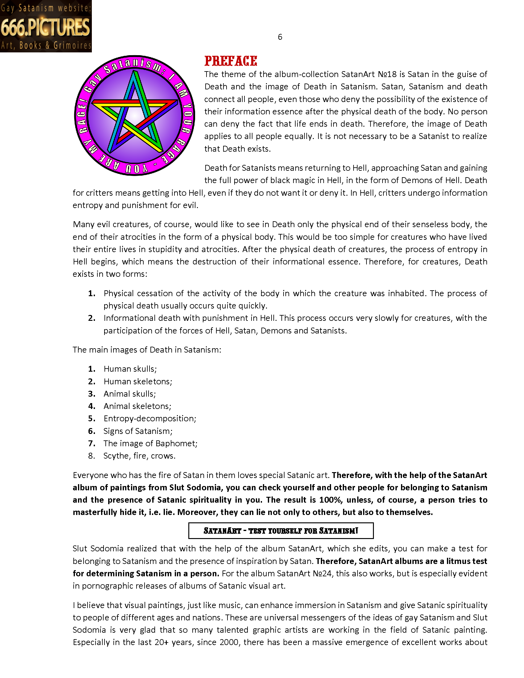 Almanac of the Gay Satanism’s art SatanArt Nr. 18: Satan in the guise of Death. The Image of Death in Satanism. Volume 1. Puritan Edition. PDF high quality e-Book - Image 7