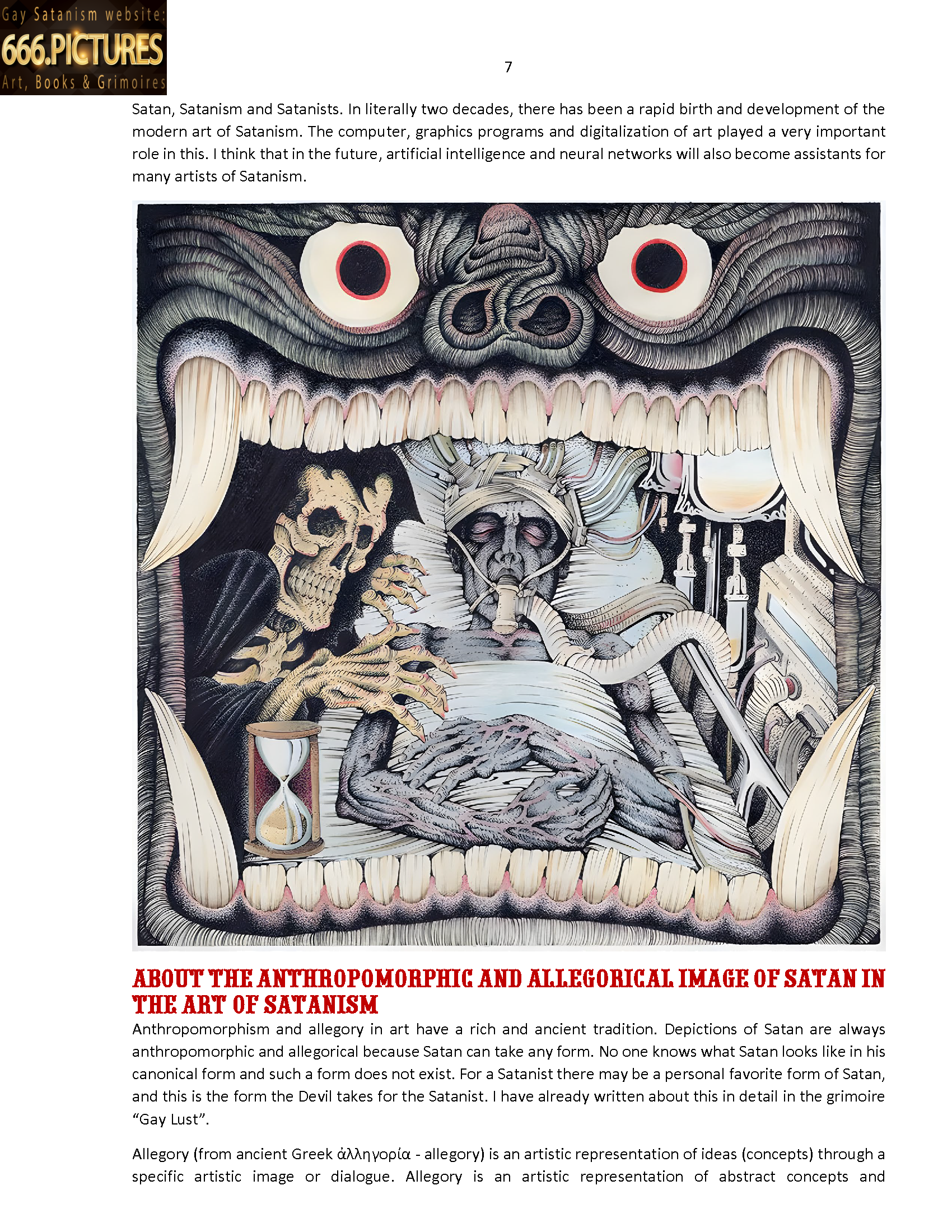 Almanac of the Gay Satanism’s art SatanArt Nr. 18: Satan in the guise of Death. The Image of Death in Satanism. Volume 1. Puritan Edition. PDF high quality e-Book - Image 8