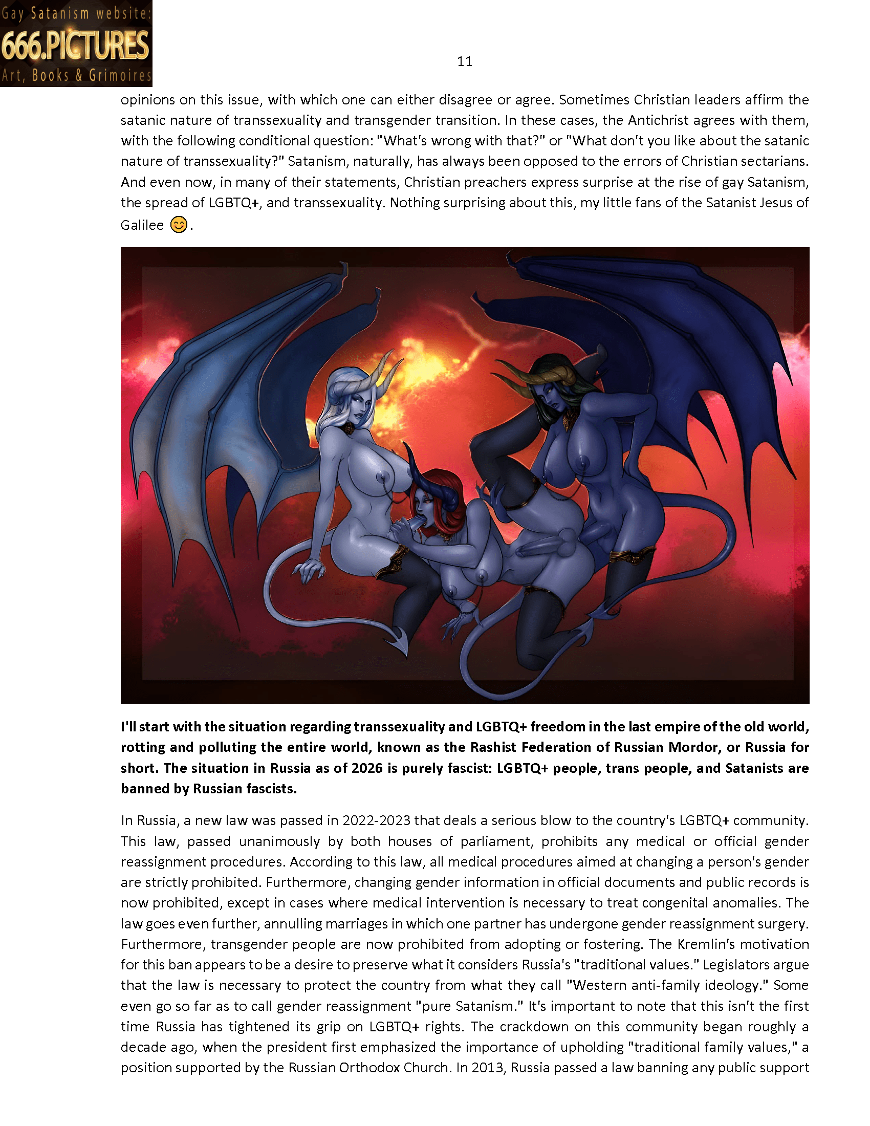almanac of the gay satanism’s art satanart. nr. 2: transgender satan mtf. transsexuality of hell's demons, futanari dickgirls. volume 1. sexual edition. pdf high quality ebook
