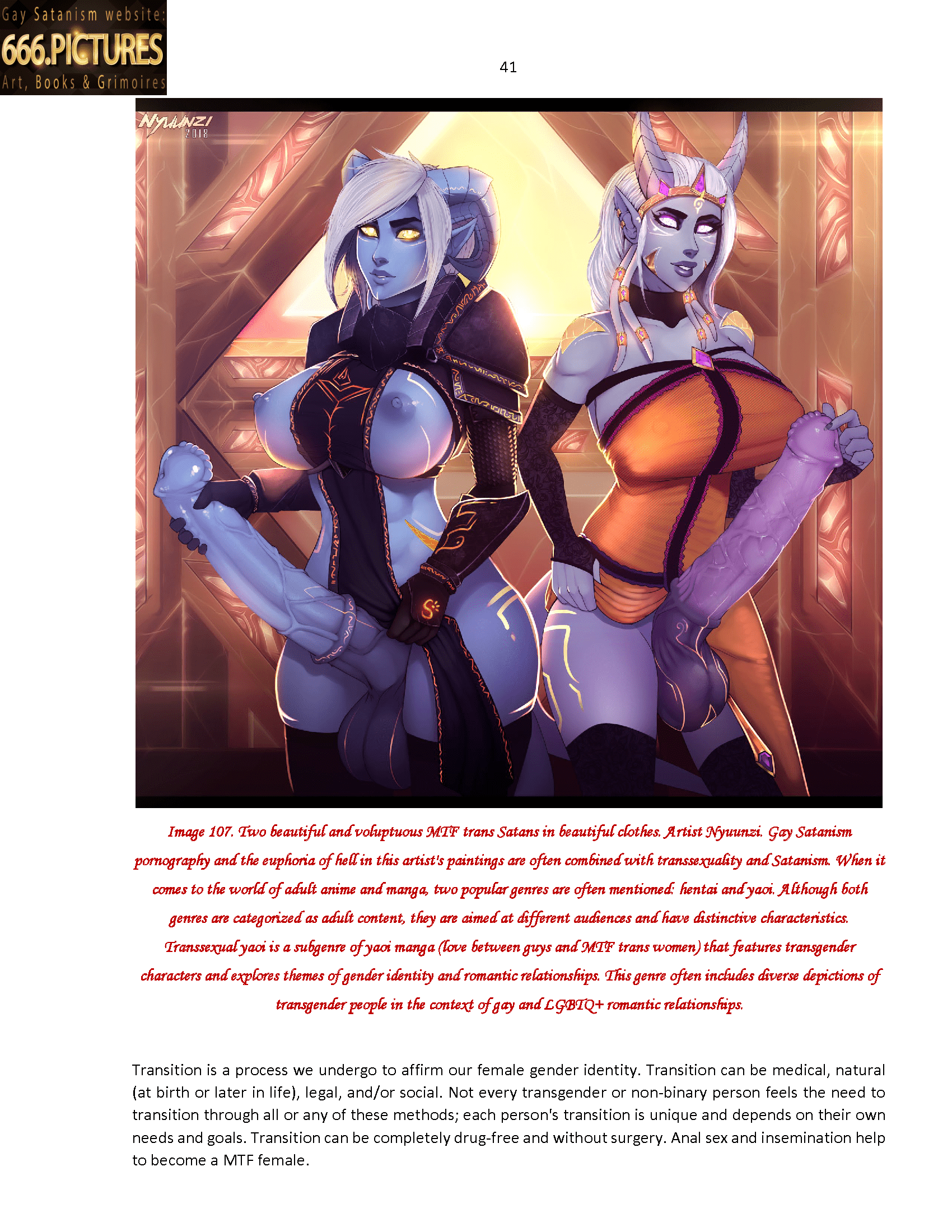 almanac of the gay satanism’s art satanart. nr. 2: transgender satan mtf. transsexuality of hell's demons, futanari dickgirls. volume 1. sexual edition. pdf high quality ebook