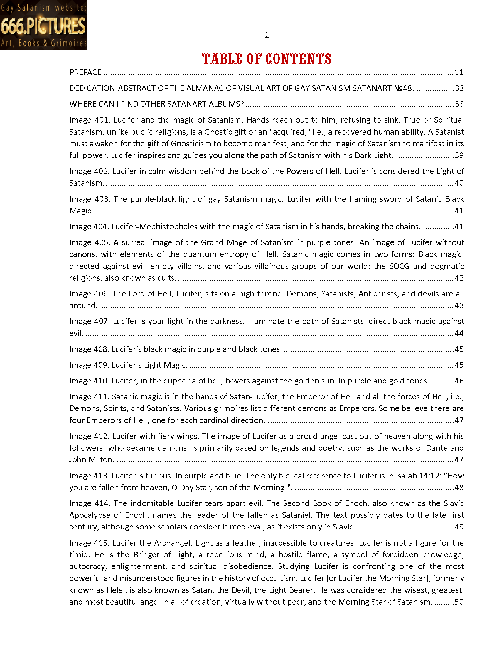 Almanac of the Gay Satanism’s art SatanArt. Nr. 5:Lucifer — Emperor of Hell, Light & Dark Magic Caster. Volume 1. Puritan Edition. PDF high quality eBook - Image 3