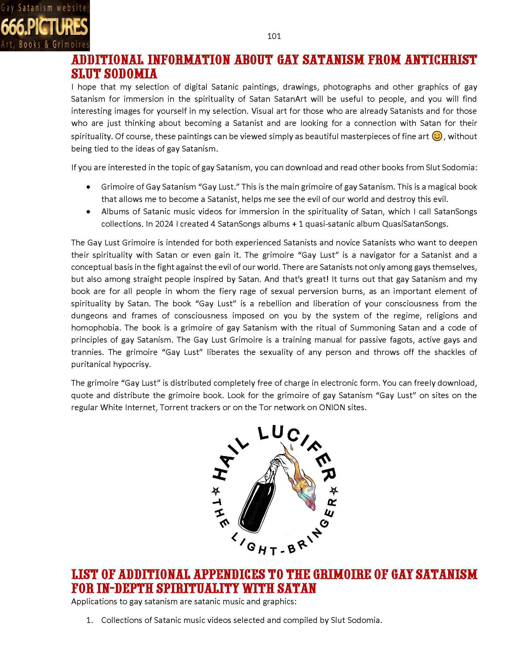 Almanac of the Gay Satanism’s art SatanArt. Nr. 5: Lucifer - Light & Dark Magic Caster. Volume 1. Puritan edition. PDF high quality eBook - Image 15