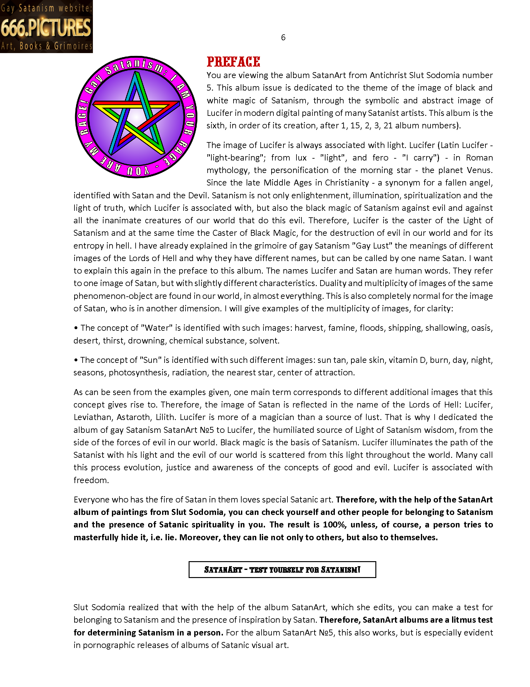 Almanac of the Gay Satanism’s art SatanArt. Nr. 5: Lucifer - Light & Dark Magic Caster. Volume 1. Puritan edition. PDF high quality eBook - Image 3