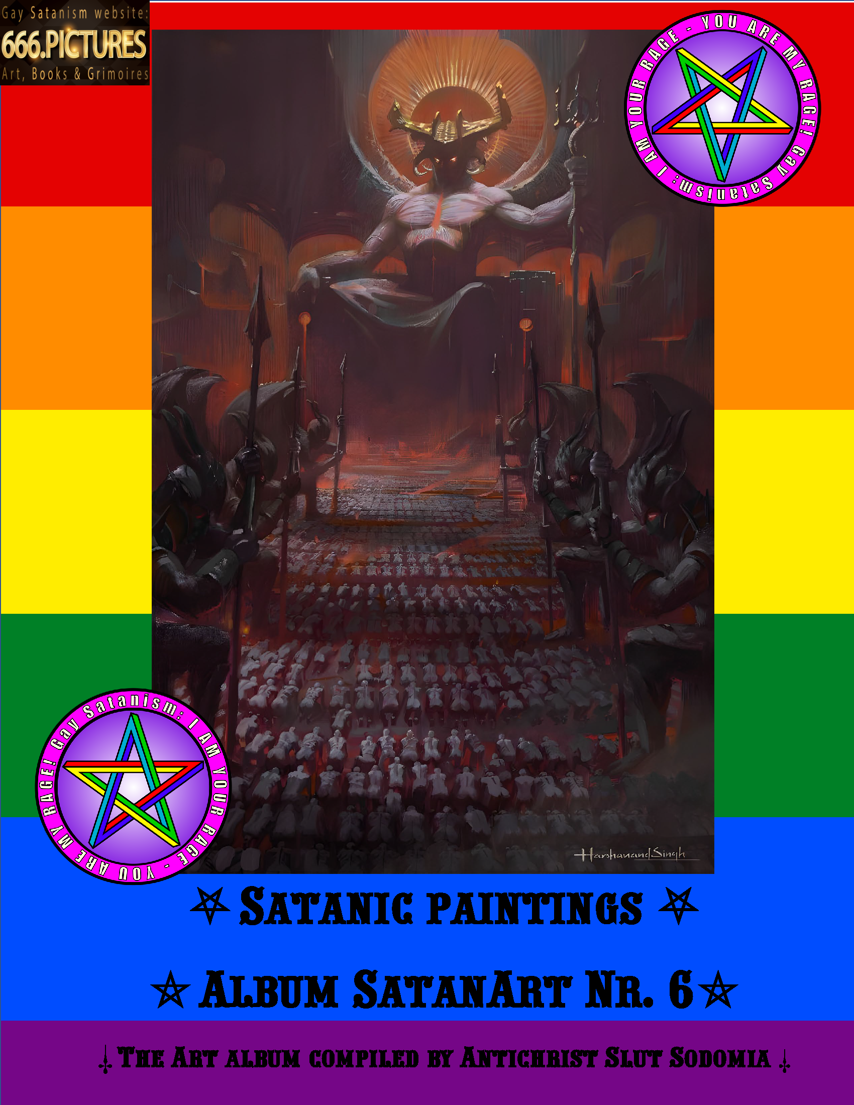 Satan as the Crusher, Tamer and Destroyer of evil. Addition to the grimoire "Gay Lust".