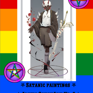 Collection SatanArt No. 9 Album theme: Japanese Satanism. Thunderstorm Oni. Satan in Japanese Art