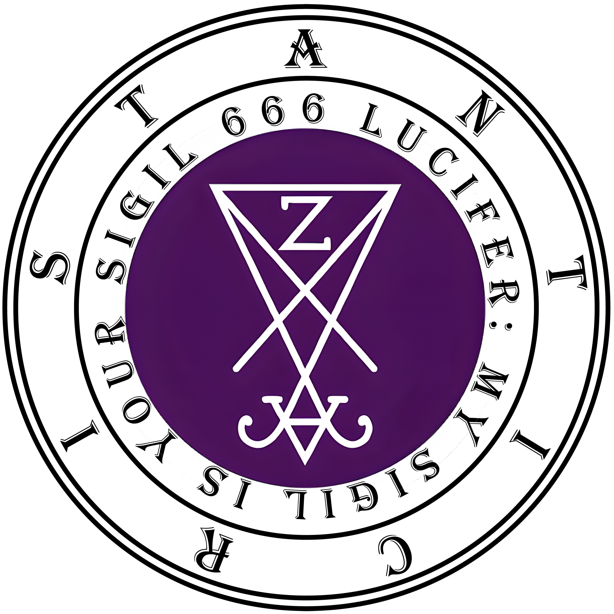 The synergy Sigil of the Antichrist with Lucifer. Logo SIGN of Antichrist Slut Sodomia