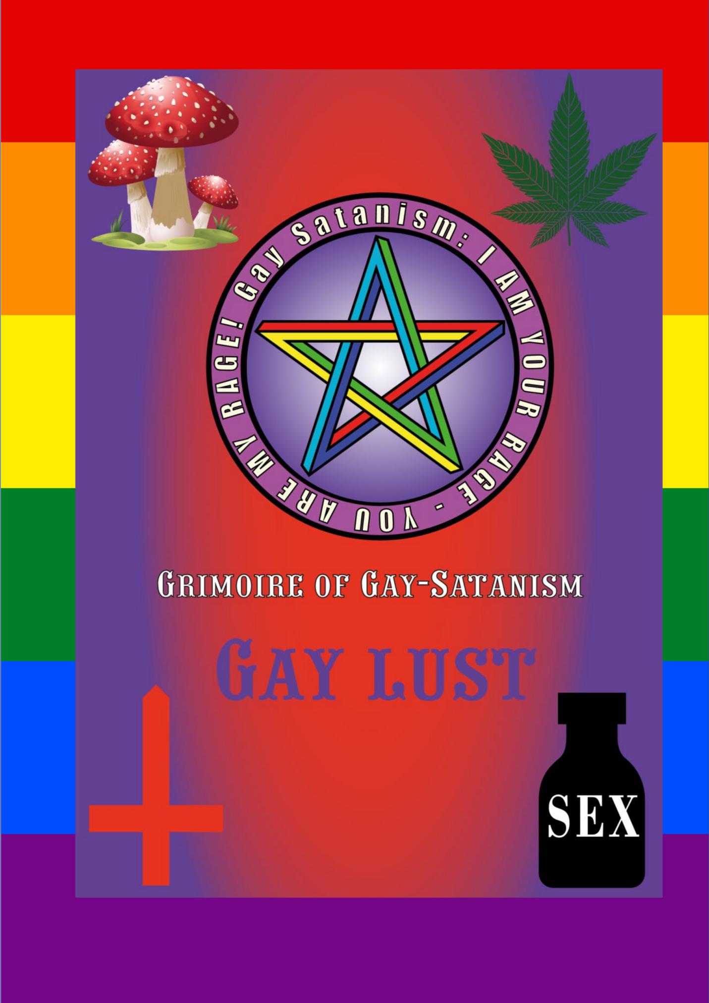 The cover of the book Grimoire GAY LUST in English language/