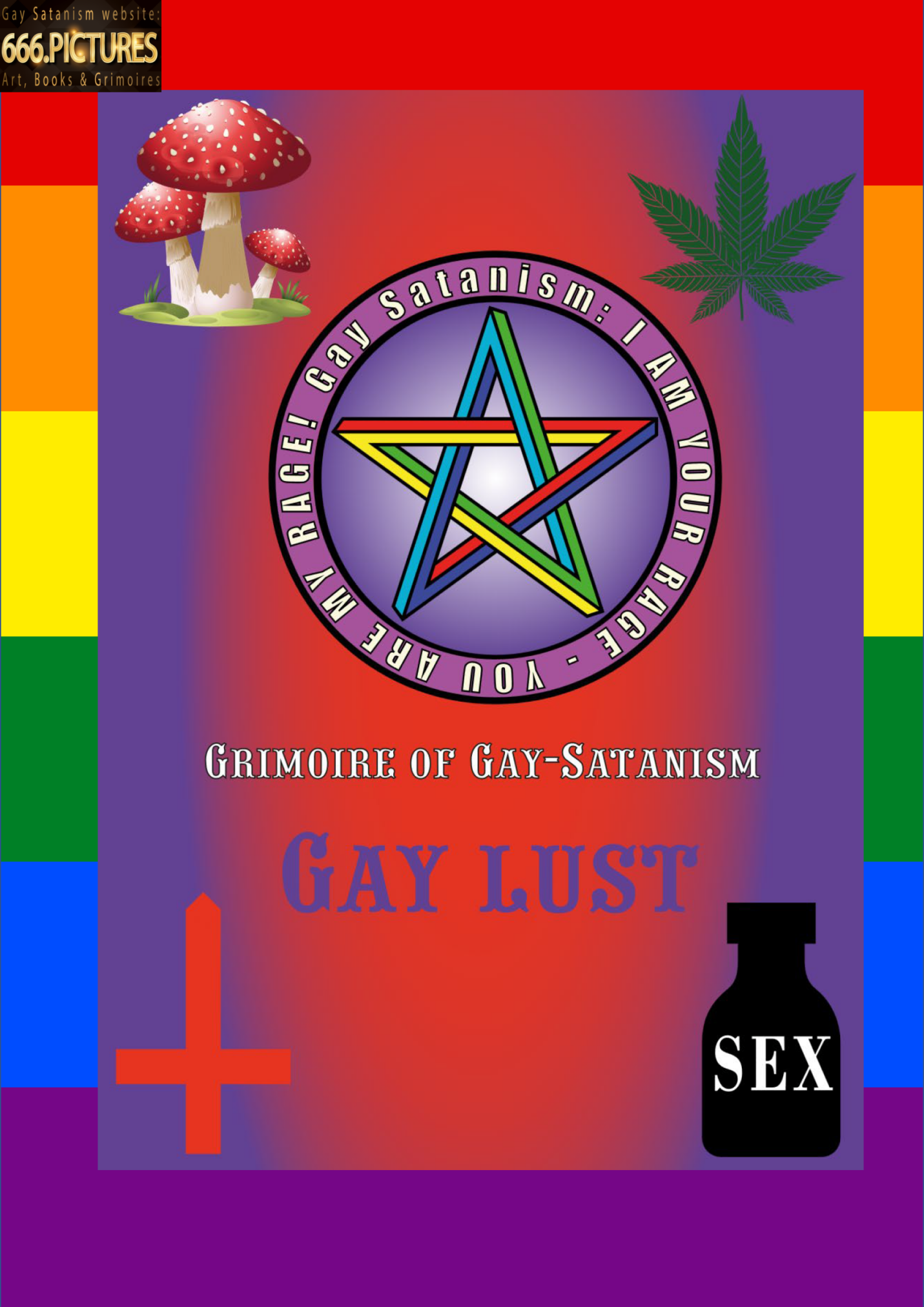 The Grimoire of Gay-Satanism Gay Lust by the Antichrist Slut Sodomia Version 1.0 Books cover image