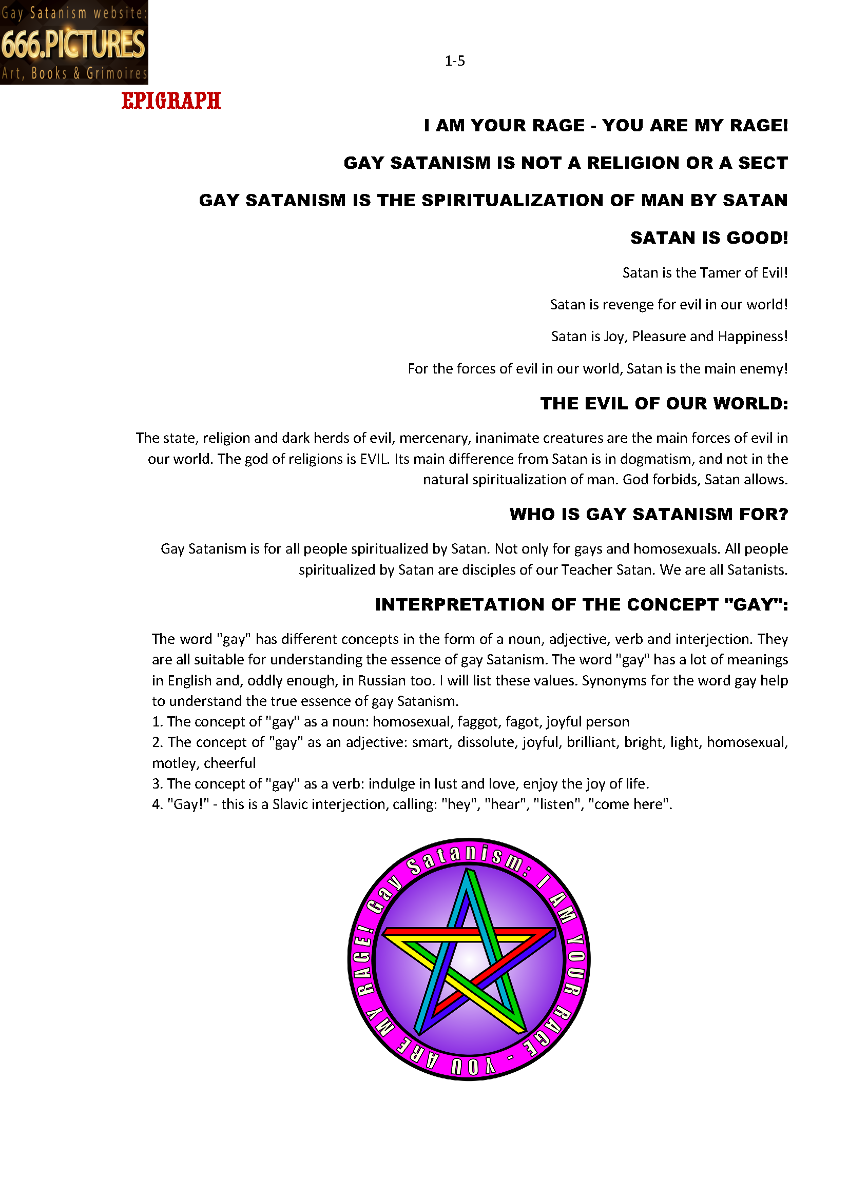 Grimoire of Gay Satanism "Gay Lust" by the Antichrist Slut Sodomia. Version 1.0 - Image 5
