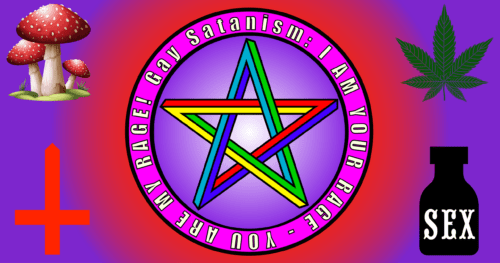 Dictionary of basic Gay Satanism terms. Key theses for understanding satanic images in art Gay Satanism official flag