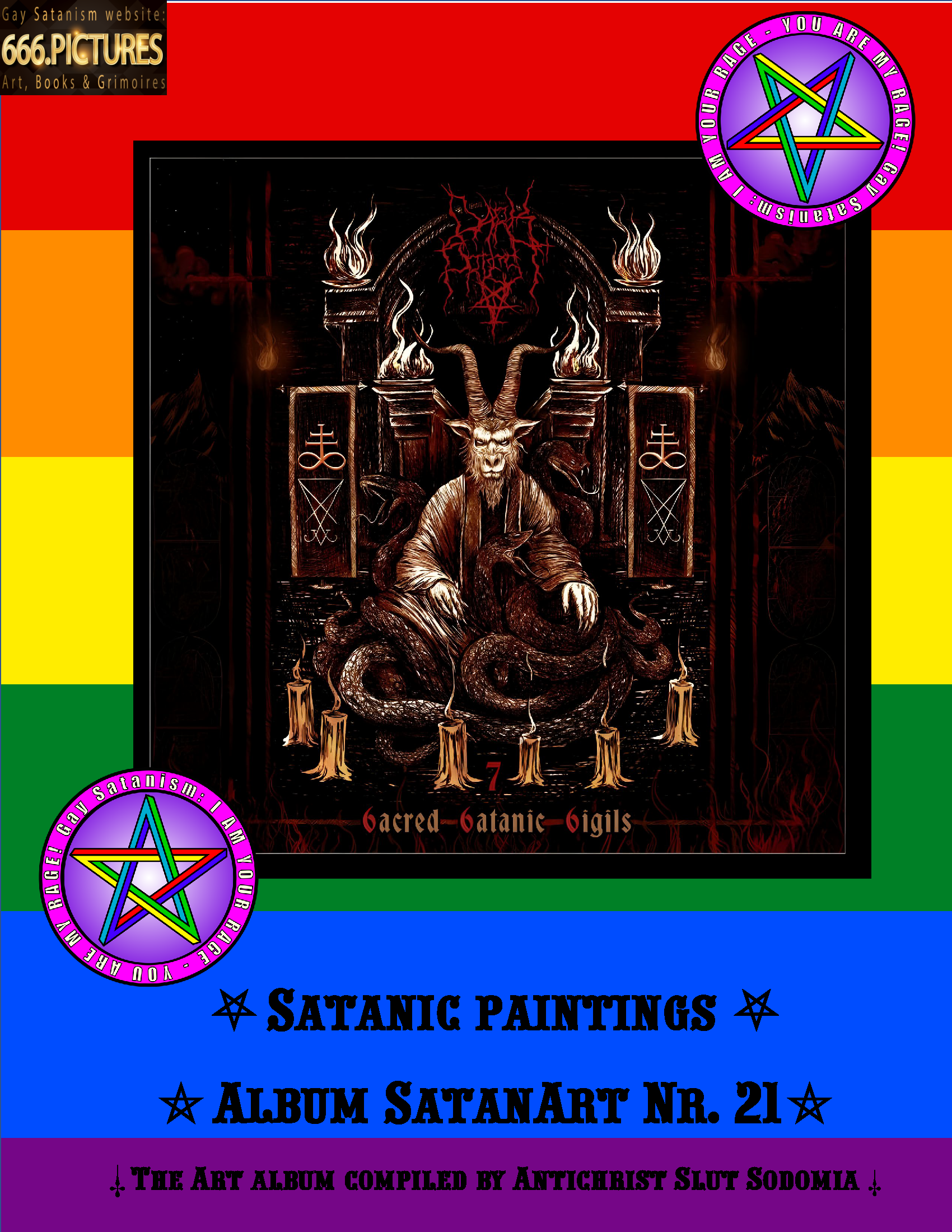 Gay Satanism’s fine art almanac SatanArt #21 Signs and Sigils of Satanism. Gay Satanism magazine