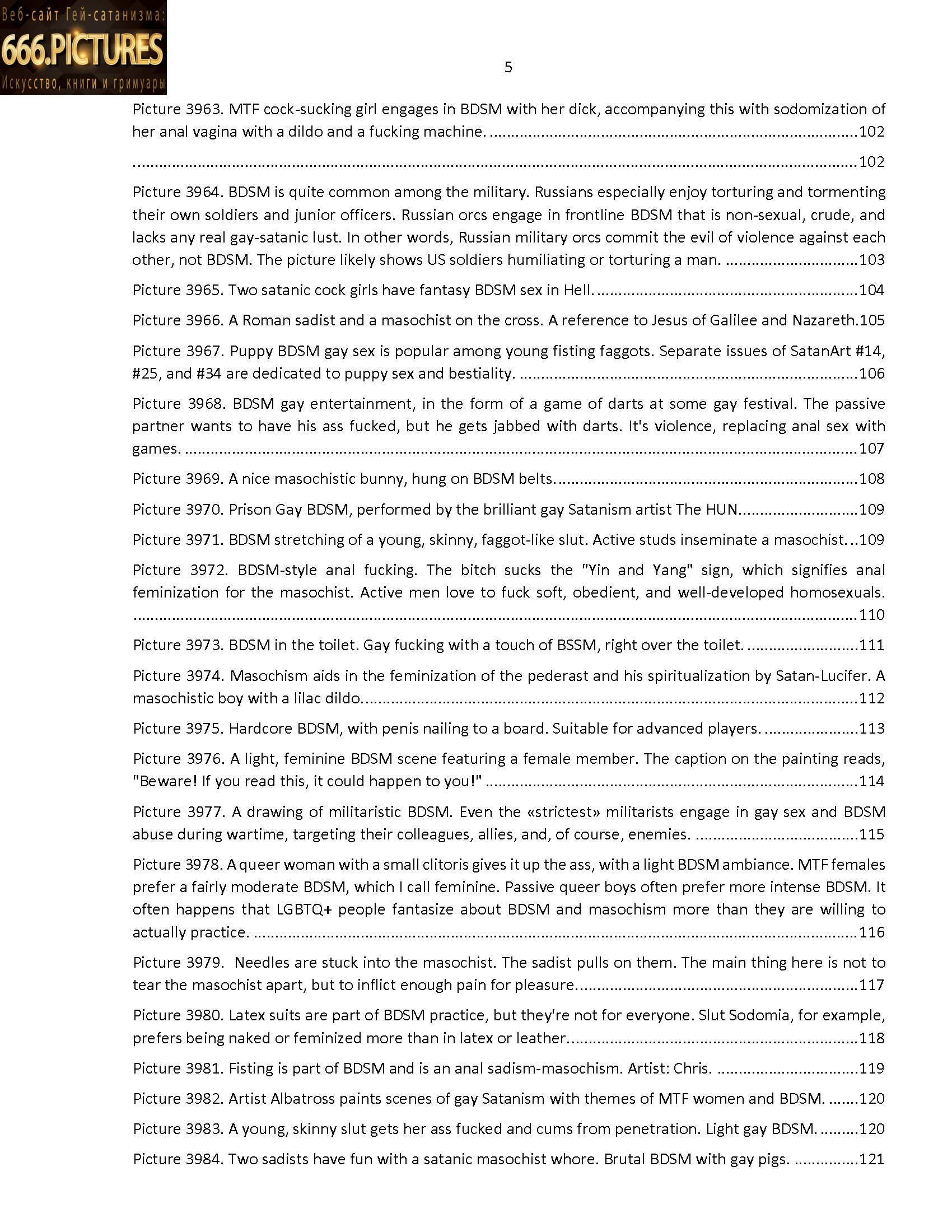 SatanArt. Nr. 40: BDSM entertainment for gay Satanists and MTF cockgirls. BD (Bondage & Discipline) / DS (Domination & Submission) / SM (Sadism & Masochism). Volume 1. Sexual Edition. High quality satanic Antichrist’s fine art almanac PDF e-Book - Image 6