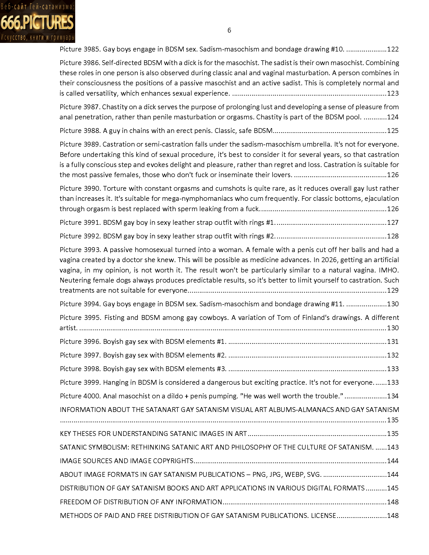 SatanArt. Nr. 40: BDSM entertainment for gay Satanists and MTF cockgirls. BD (Bondage & Discipline) / DS (Domination & Submission) / SM (Sadism & Masochism). Volume 1. Sexual Edition. High quality satanic Antichrist’s fine art almanac PDF e-Book - Image 7