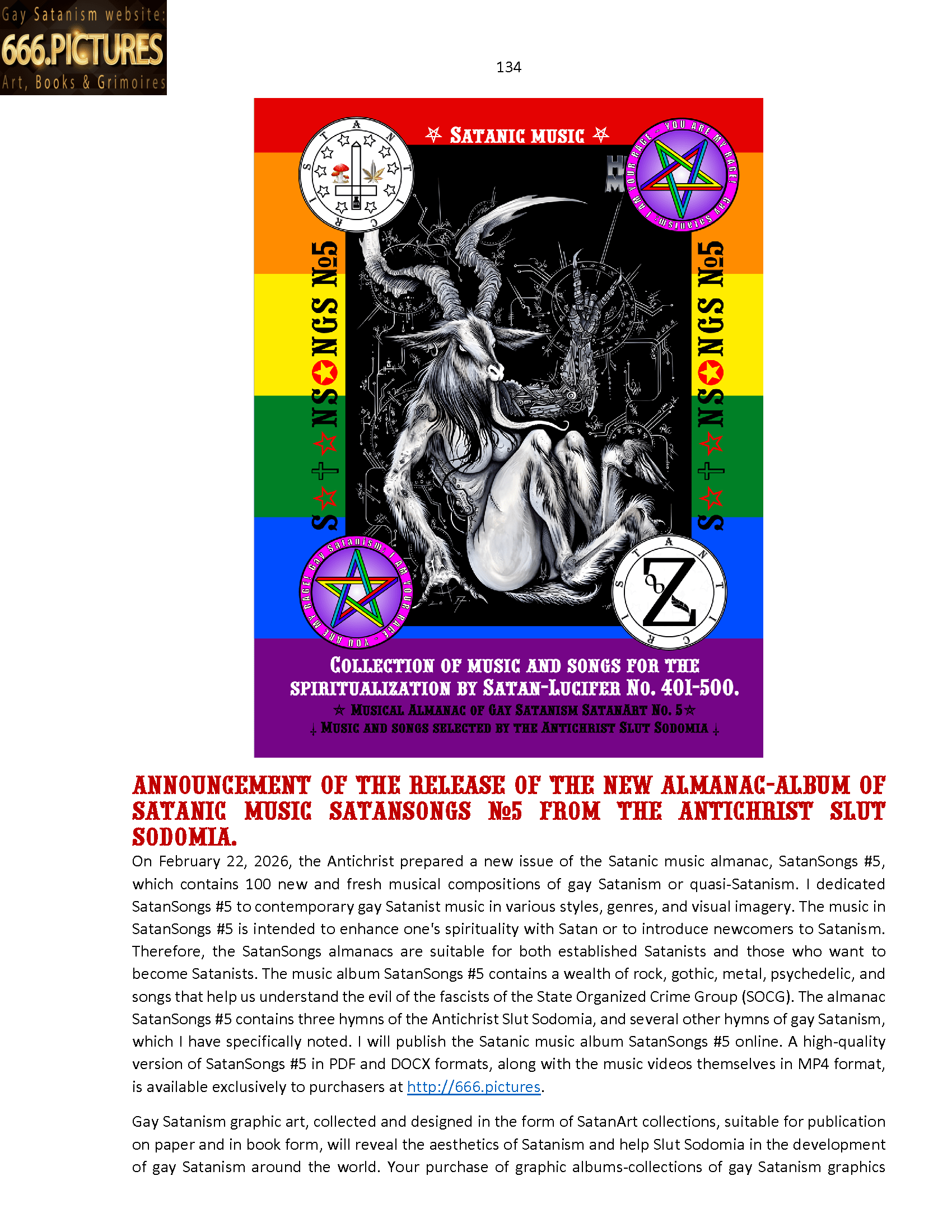 SatanArt. Nr. 42: Donald Trump, leader of the SOCG "USA" and a narcissistic sociopath with NPD syndrome. Puritan satire. High quality satanic Antichrist’s fine art almanac PDF e-Book - Image 27