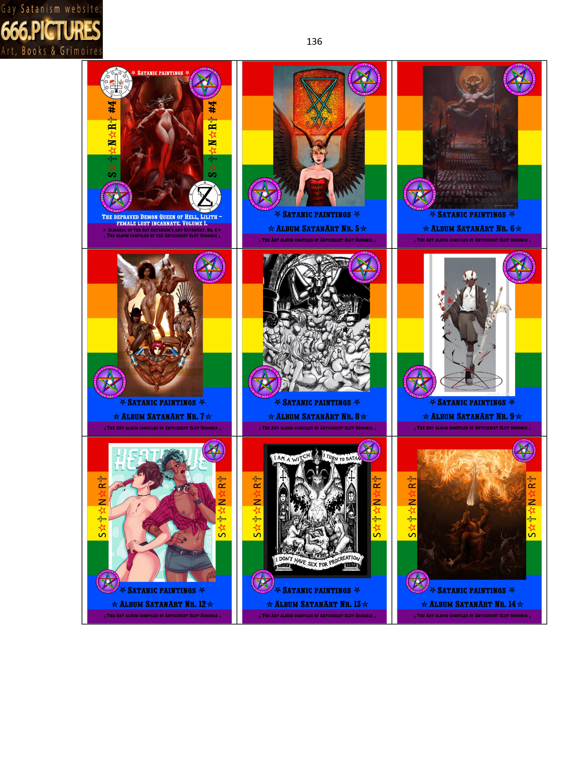 SatanArt. Nr. 42: Donald Trump, leader of the SOCG "USA" and a narcissistic sociopath with NPD syndrome. Puritan satire. High quality satanic Antichrist’s fine art almanac PDF e-Book - Image 29