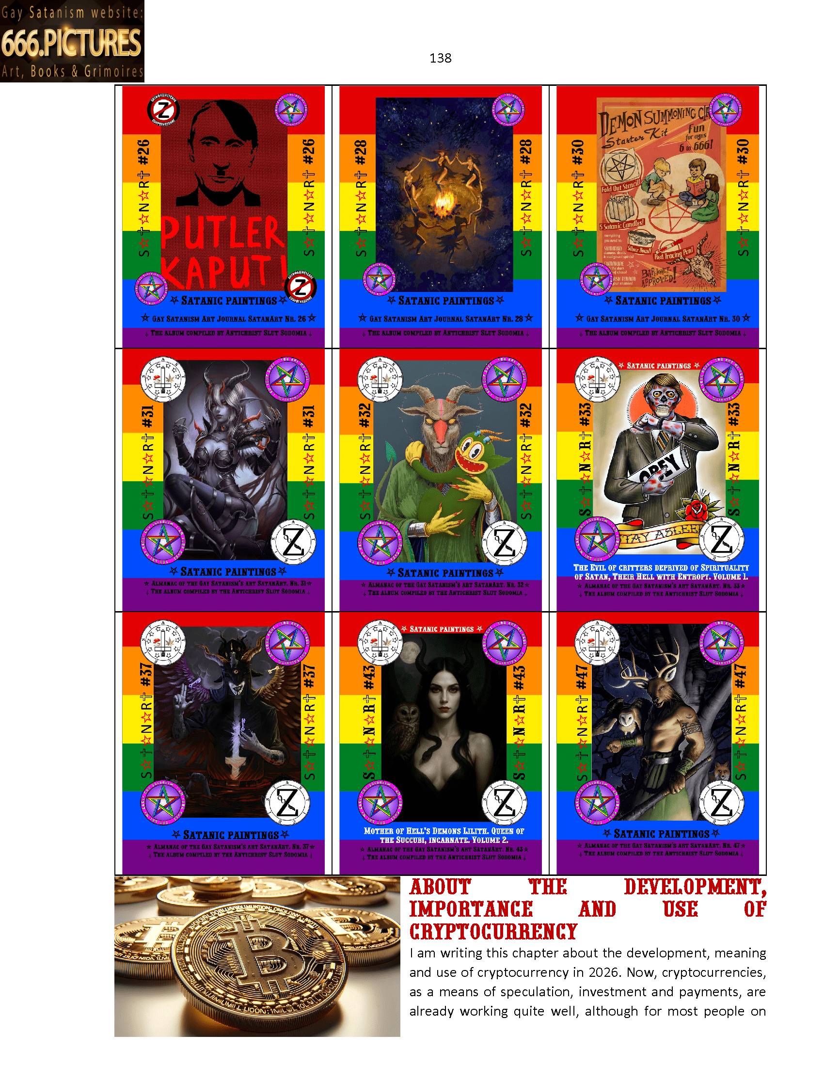 SatanArt. Nr. 42: Donald Trump, leader of the SOCG "USA" and a narcissistic sociopath with NPD syndrome. Puritan satire. High quality satanic Antichrist’s fine art almanac PDF e-Book - Image 31