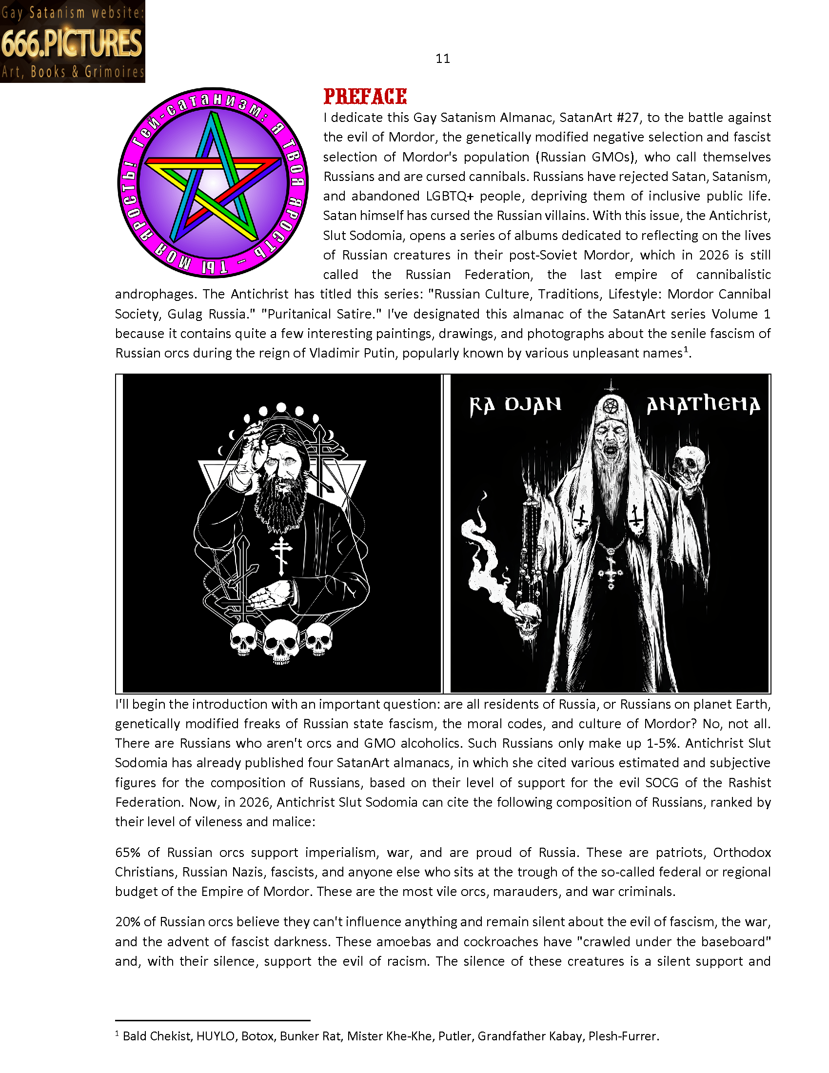 Russian Culture, Bonds, Traditions, and Lifestyle: The Cannibal Society of Mordor, GULAG Russia. Volume 1. Puritan satire. Gay Satanism’s art SatanArt. Nr. 27. PDF E-book - Image 12