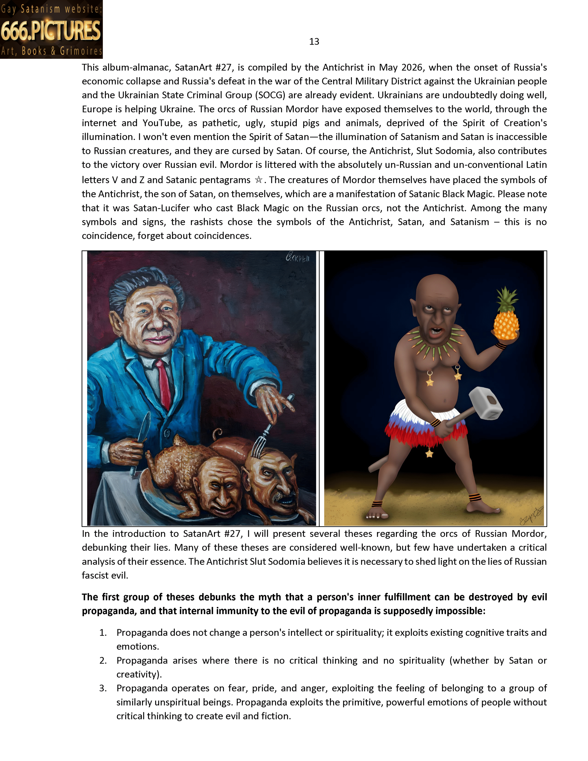 Russian Culture, Bonds, Traditions, and Lifestyle: The Cannibal Society of Mordor, GULAG Russia. Volume 1. Puritan satire. Gay Satanism’s art SatanArt. Nr. 27. PDF E-book - Image 14