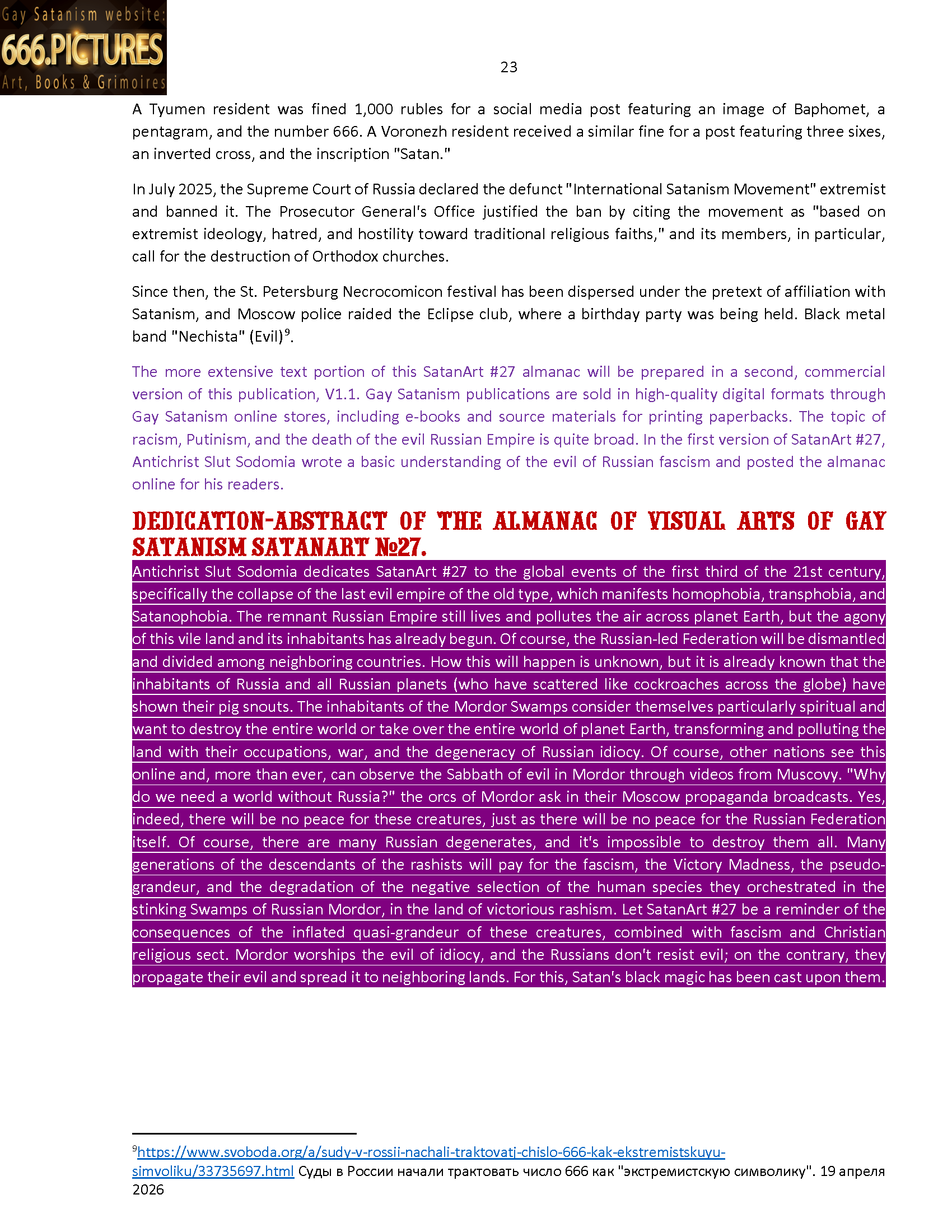 Russian Culture, Bonds, Traditions, and Lifestyle: The Cannibal Society of Mordor, GULAG Russia. Volume 1. Puritan satire. Gay Satanism’s art SatanArt. Nr. 27. PDF E-book - Image 18