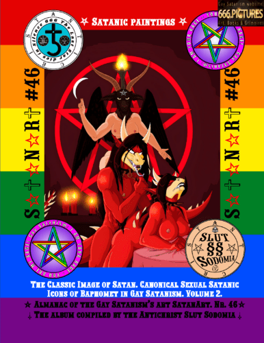 The Classic Image of Satan. Canonical Sexual Satanic Icons of Baphomet in Gay Satanism. Volume 2. Sexual edition. Gay Satanism Almanac SatanArt #46 Icon, modern, contemporary,